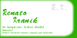 renato kranik business card