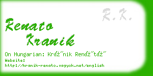 renato kranik business card